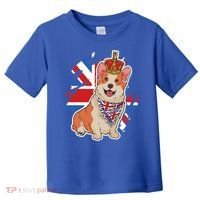 British Corgi Dog Crown Union Jack Queens Platinum Jubilee Great Gift Toddler T-Shirt thumb 0