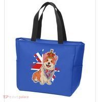 British Corgi Dog Crown Union Jack Queens Platinum Jubilee Great Gift Tote Bag thumb 3