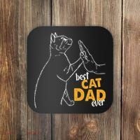Best Cat Dad Ever Cat Daddy Father Cat Lovers Cat Dad Cute Gift Coaster thumb 0