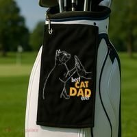 Best Cat Dad Ever Cat Daddy Father Cat Lovers Cat Dad Cute Gift Golf Towel thumb 2