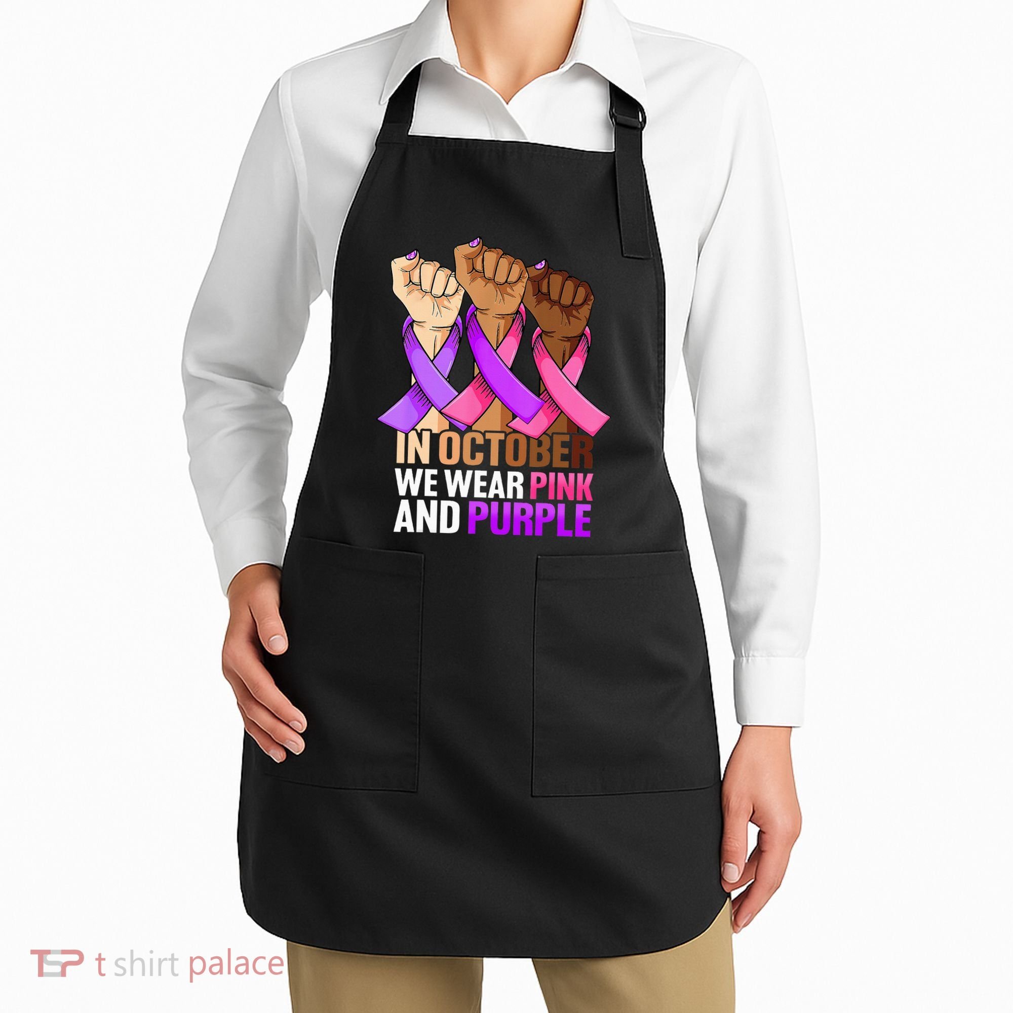 Breast Cancer Domestic Violence Awareness Purple Apron