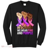 Breast Cancer Domestic Violence Awareness Purple Sweatshirt thumb 0