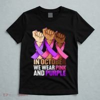 Breast Cancer Domestic Violence Awareness Purple T-Shirt thumb 5