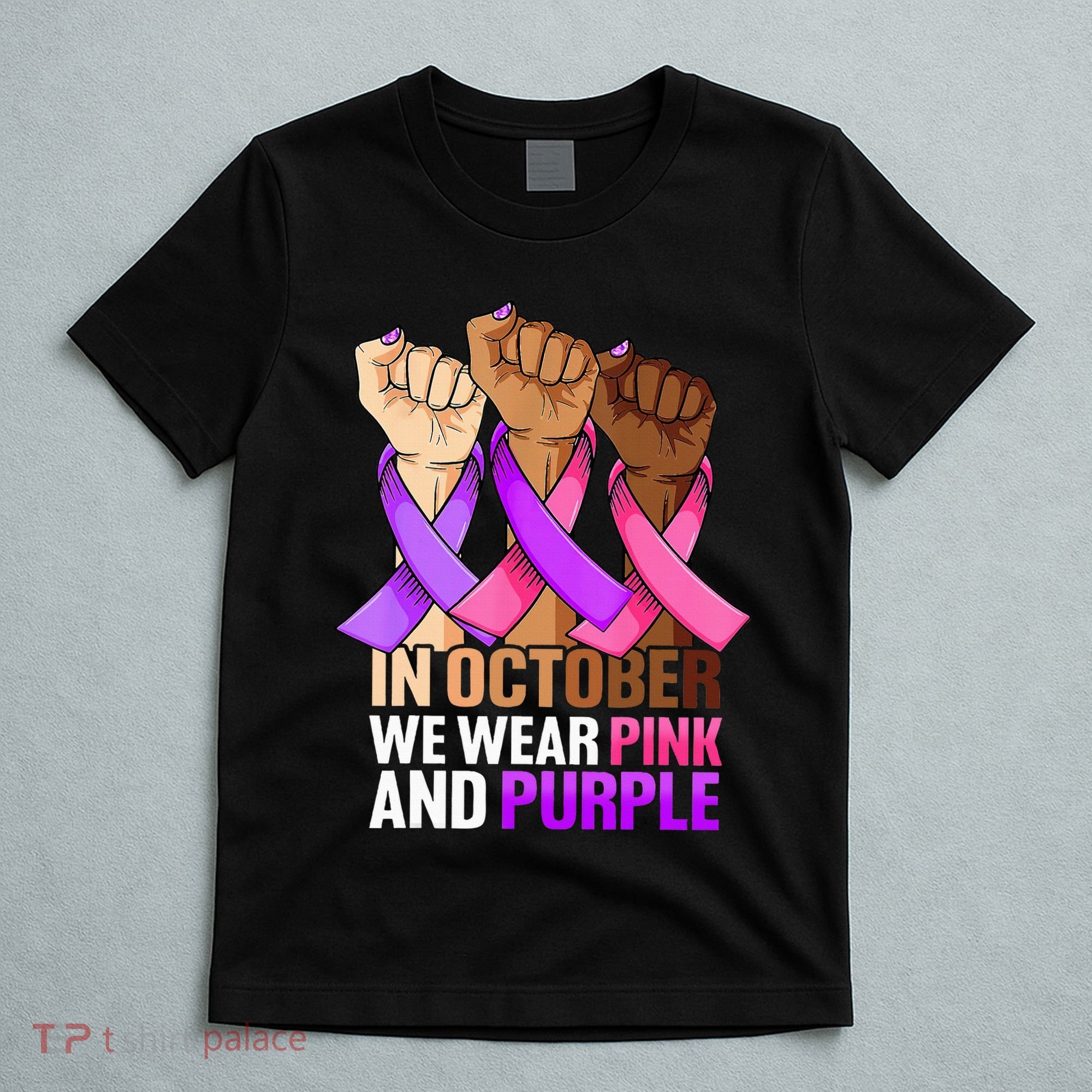 Breast Cancer Domestic Violence Awareness Purple T-Shirt