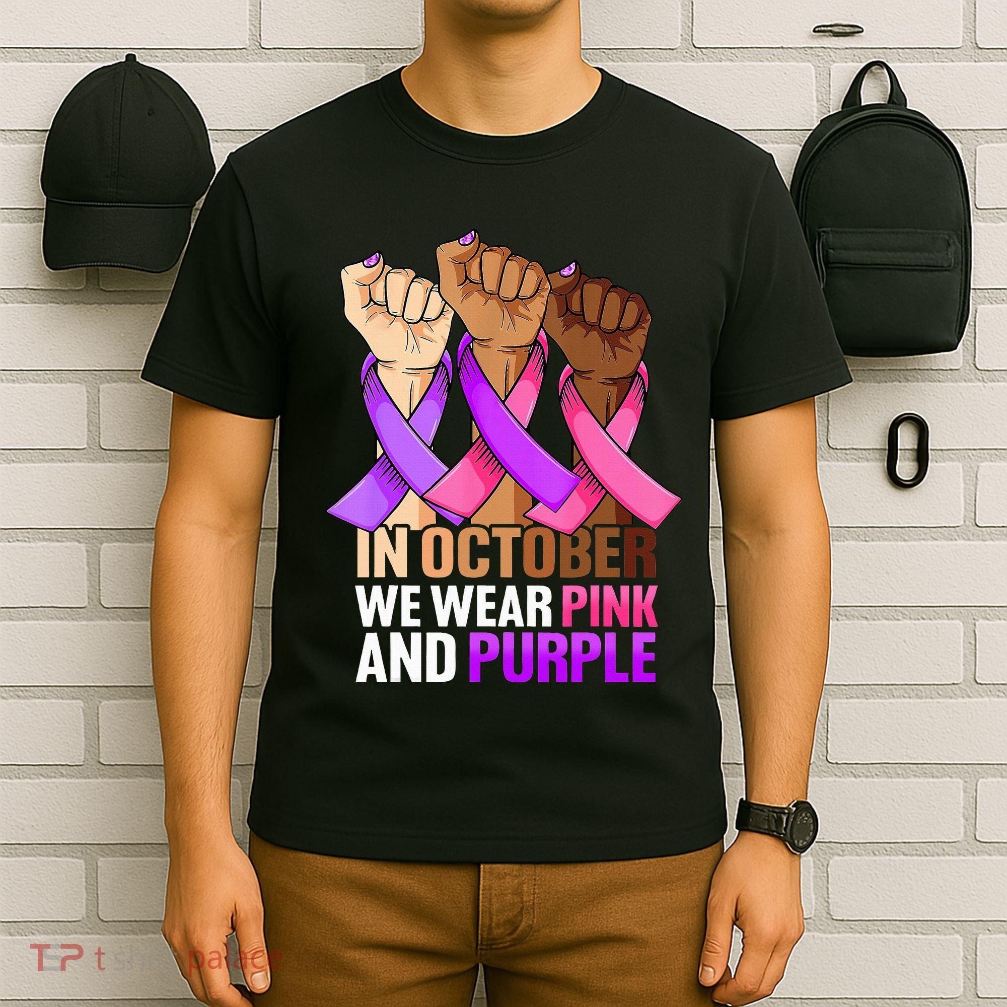 Breast Cancer Domestic Violence Awareness Purple T-Shirt