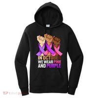 Breast Cancer Domestic Violence Awareness Purple Women's Hoodie thumb 0
