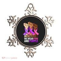 Breast Cancer Domestic Violence Awareness Purple Ornament thumb 0