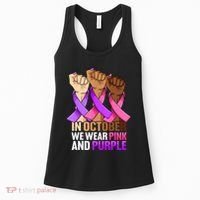 Breast Cancer Domestic Violence Awareness Purple Women's Tank Top thumb 0