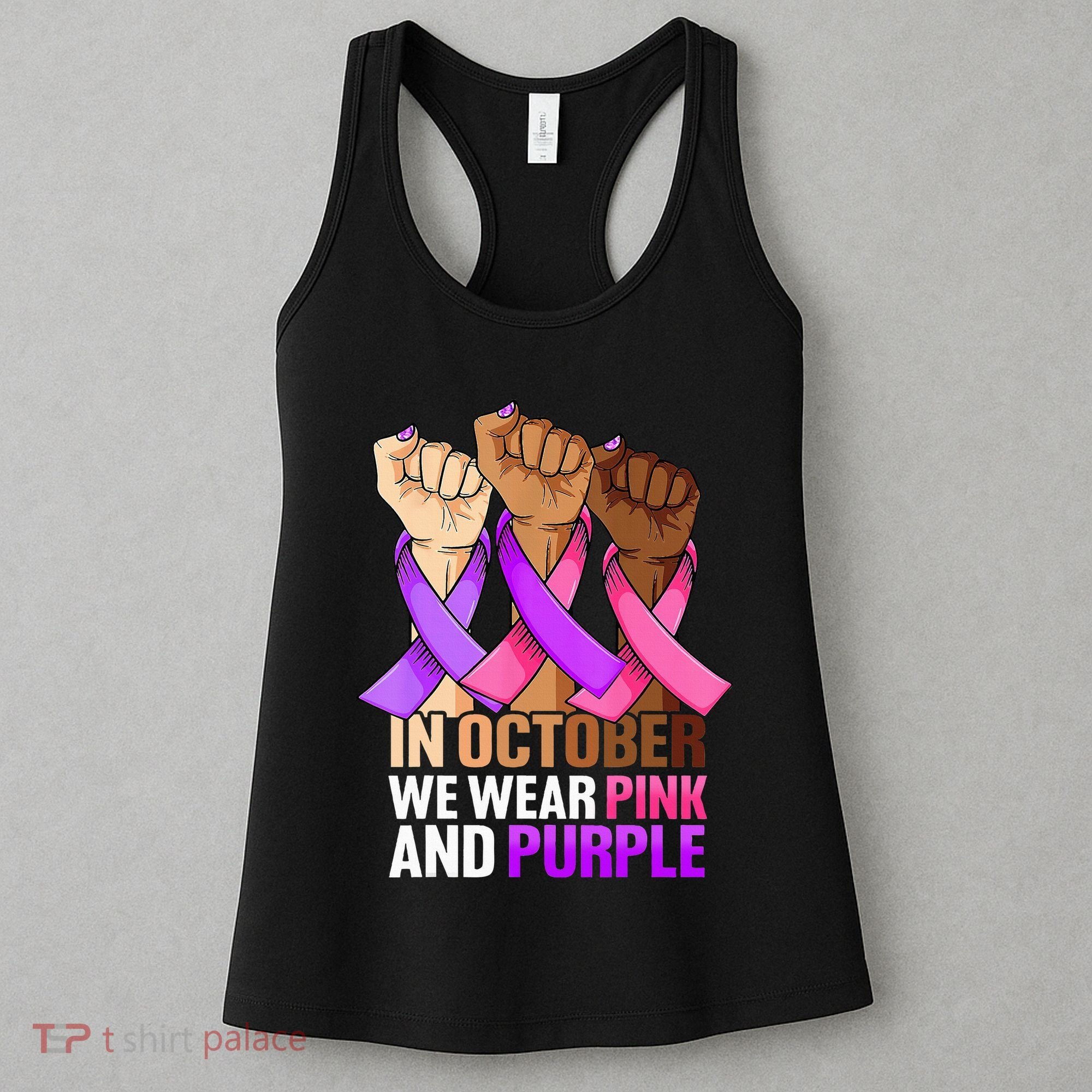 Breast Cancer Domestic Violence Awareness Purple Women's Tank Top