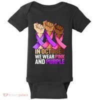 Breast Cancer Domestic Violence Awareness Purple Baby Bodysuit thumb 0