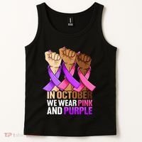 Breast Cancer Domestic Violence Awareness Purple Tank Top thumb 2