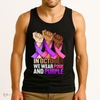 Breast Cancer Domestic Violence Awareness Purple Tank Top thumb 3