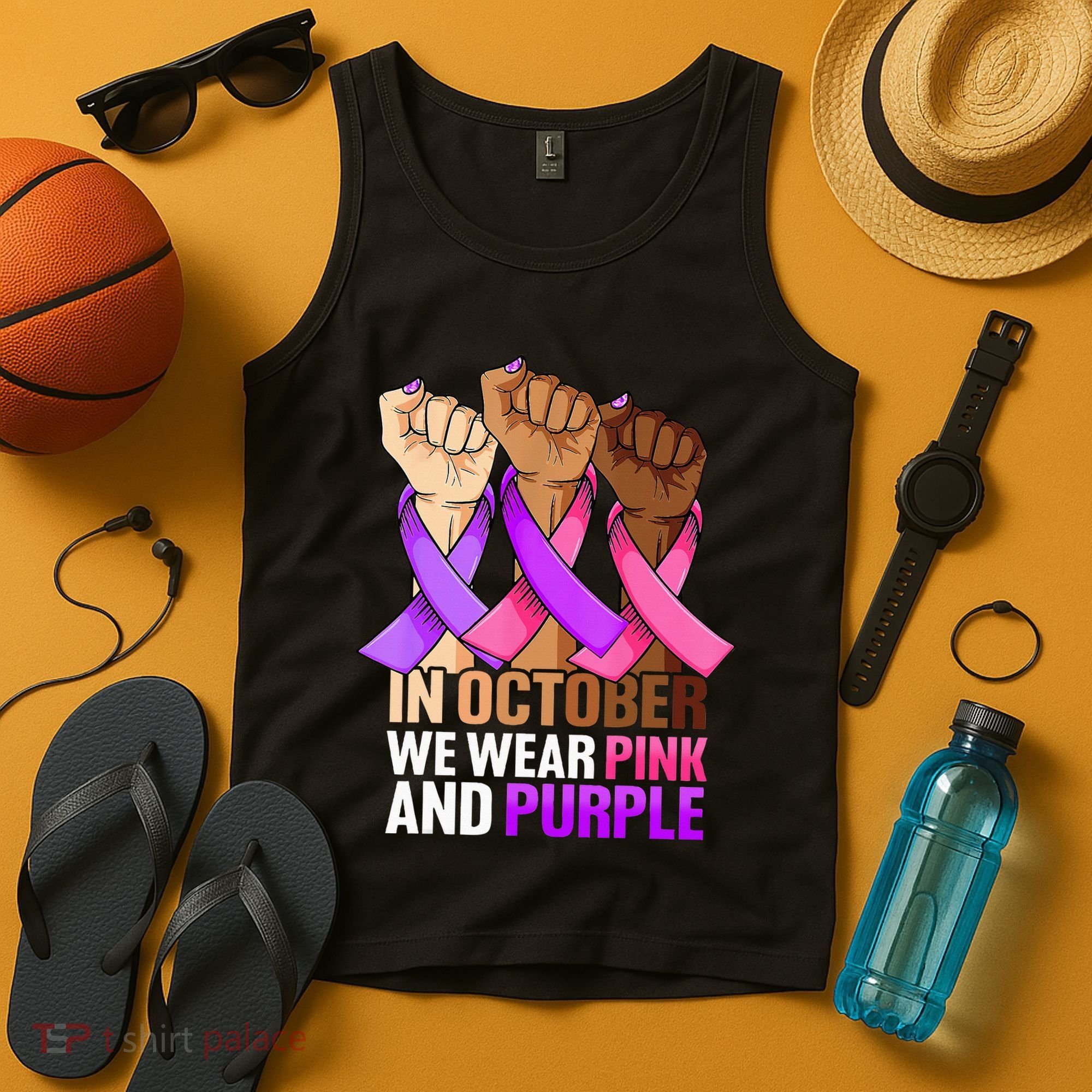 Breast Cancer Domestic Violence Awareness Purple Tank Top