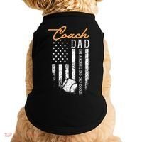 Baseball Coach Dad Like A Normal Dad Only Cooler USA Flag Doggie Tank thumb 0