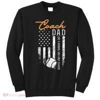 Baseball Coach Dad Like A Normal Dad Only Cooler USA Flag Sweatshirt thumb 0