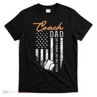 Baseball Coach Dad Like A Normal Dad Only Cooler USA Flag T-Shirt thumb 0