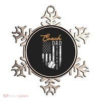 Baseball Coach Dad Like A Normal Dad Only Cooler USA Flag Ornament thumb 0
