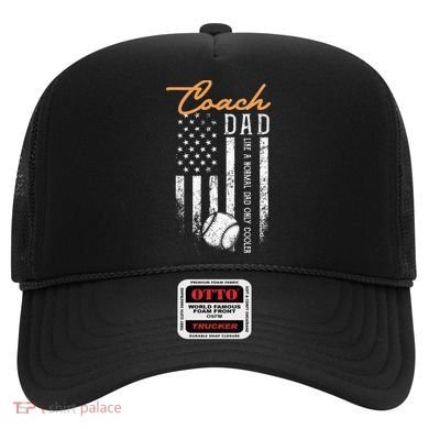 Baseball Coach Dad Like A Normal Dad Only Cooler USA Flag Hat