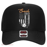 Baseball Coach Dad Like A Normal Dad Only Cooler USA Flag Hat thumb 0