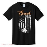 Baseball Coach Dad Like A Normal Dad Only Cooler USA Flag Kids T-Shirt thumb 0