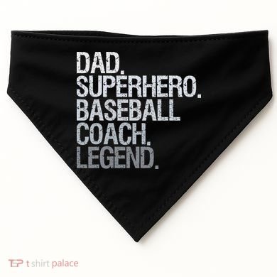 Baseball Coach Dad USA-Made Doggie Bandana