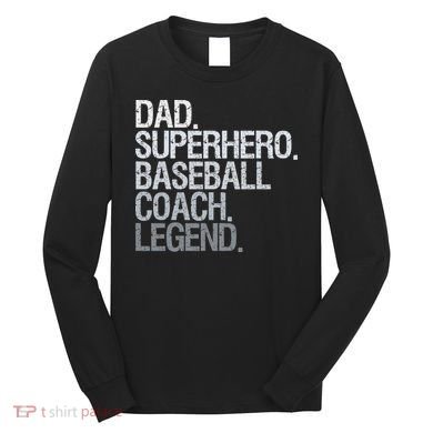 Baseball Coach Dad Long Sleeve Shirt