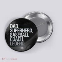 Baseball Coach Dad Button thumb 0