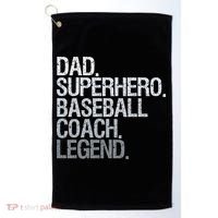 Baseball Coach Dad Golf Towel thumb 0