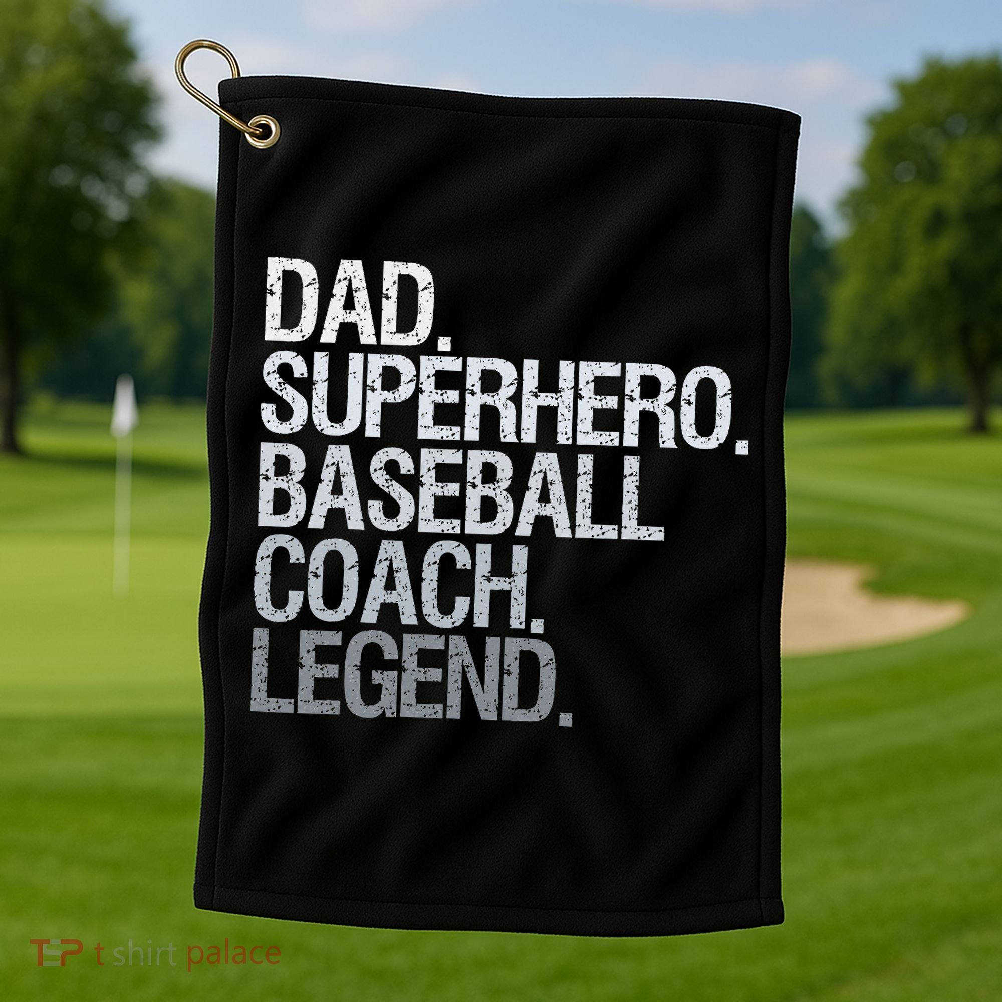 Baseball Coach Dad Golf Towel