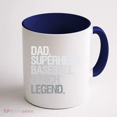 Baseball Coach Dad Coffee Mug back