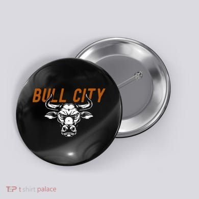 Bull City Durham Nc 919 North Carolina Bull Head Button