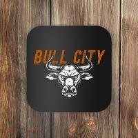Bull City Durham Nc 919 North Carolina Bull Head Coaster thumb 0