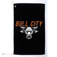 Bull City Durham Nc 919 North Carolina Bull Head Golf Towel thumb 0