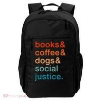 Books Coffee Dogs Social Justice Gift Backpack thumb 0