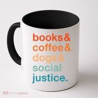 Books Coffee Dogs Social Justice Gift Coffee Mug thumb 0