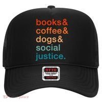 Books Coffee Dogs Social Justice Gift Hat thumb 0