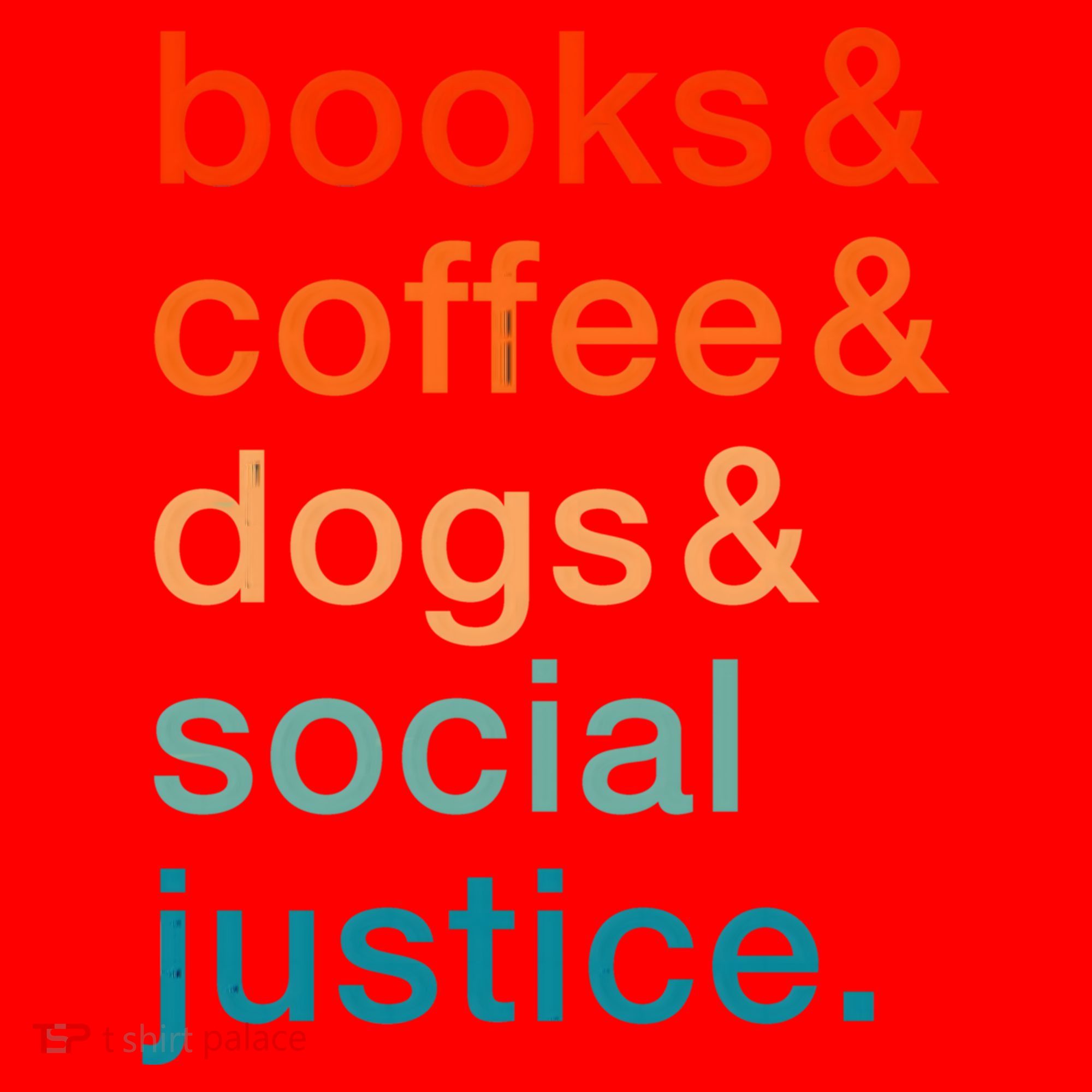 Books Coffee Dogs Social Justice Gift Santa Hat