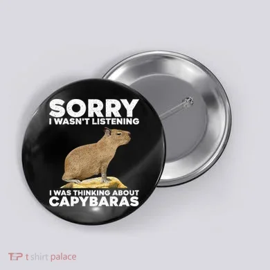 Best Capybara Design For Pet Rodent Capybara Button