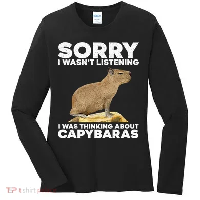 Best Capybara Design For Pet Rodent Capybara Women's Long Sleeve Shirt