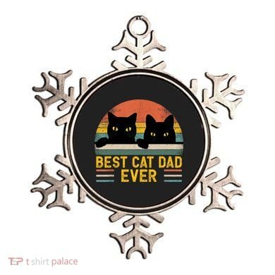 Best Cat Dad Ever Vintage Retro Style Black Cats Lover TShirt Ornament