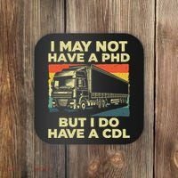 Best Cdl Driver Art Trucker Cdl Truck Driver Coaster thumb 0
