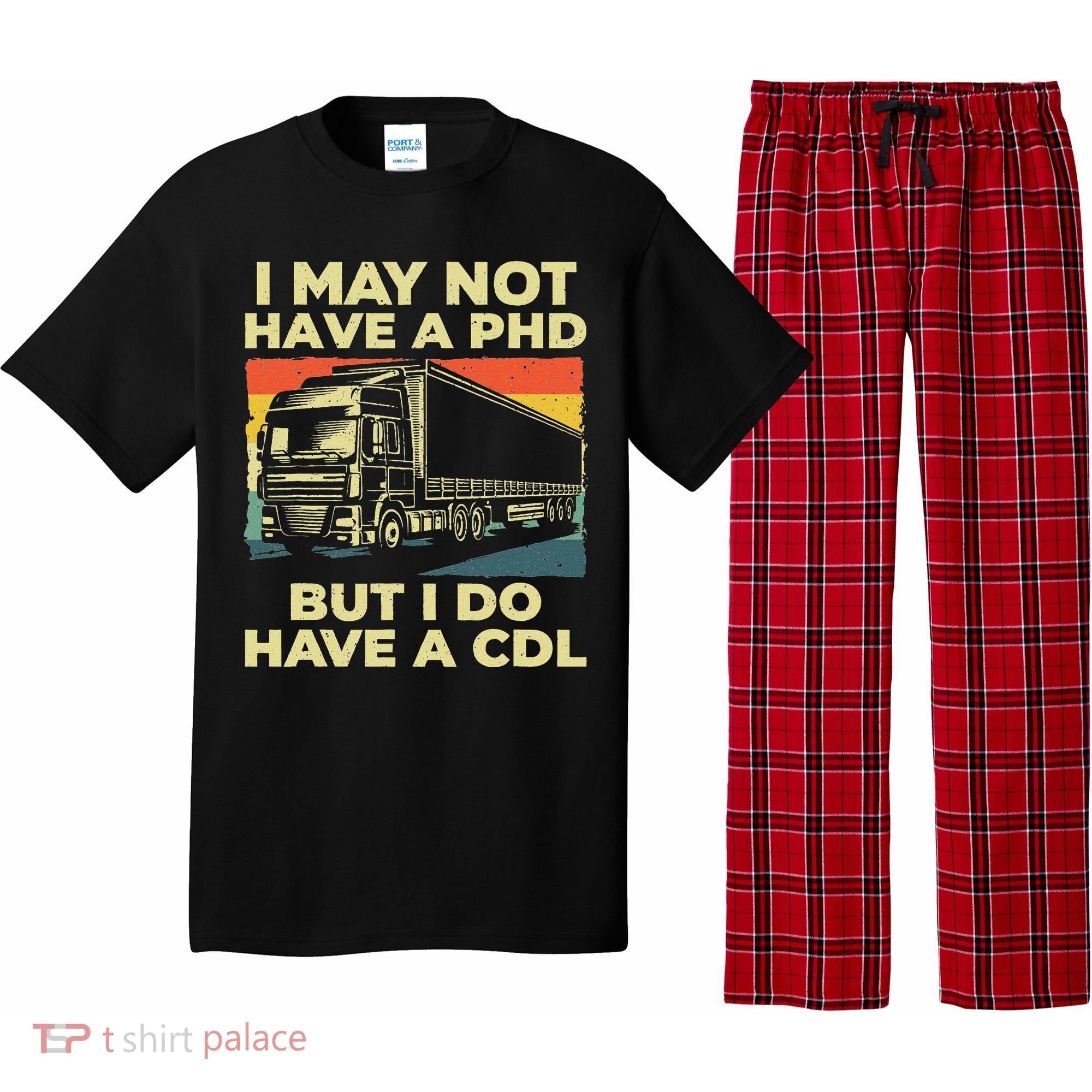 Best Cdl Driver Art Trucker Cdl Truck Driver Pajama Set