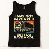 Best Cdl Driver Art Trucker Cdl Truck Driver Tank Top thumb 2