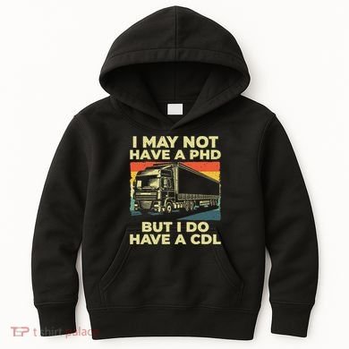 Best Cdl Driver Art Trucker Cdl Truck Driver Kids Hoodie