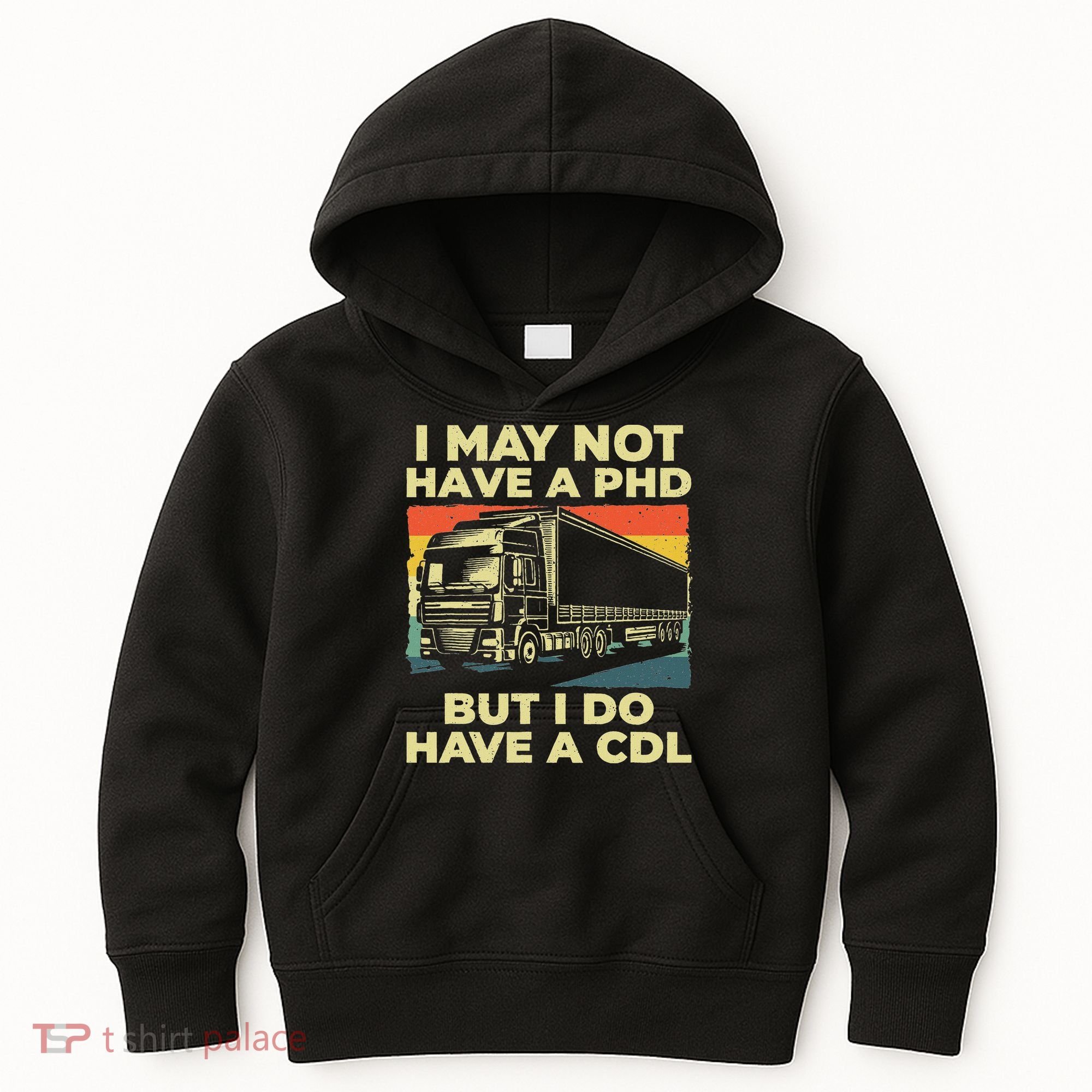 Best Cdl Driver Art Trucker Cdl Truck Driver Kids Hoodie