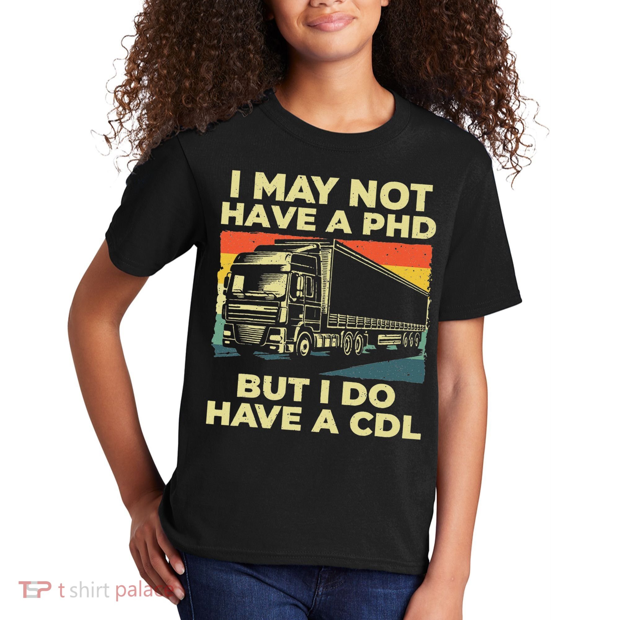 Best Cdl Driver Art Trucker Cdl Truck Driver Kids T-Shirt