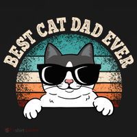 Best Cat Dad Ever Cat Lover Cat Owner Button thumb 1