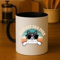 Best Cat Dad Ever Cat Lover Cat Owner Coffee Mug thumb 4