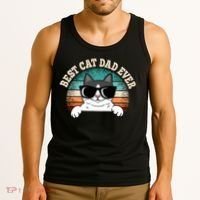 Best Cat Dad Ever Cat Lover Cat Owner Tank Top thumb 3