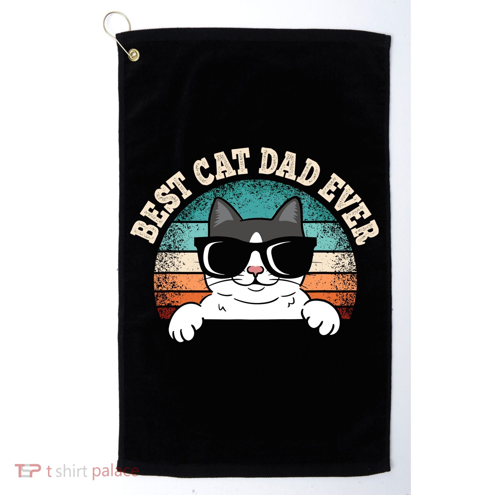 Best Cat Dad Ever Cat Lover Cat Owner Golf Towel